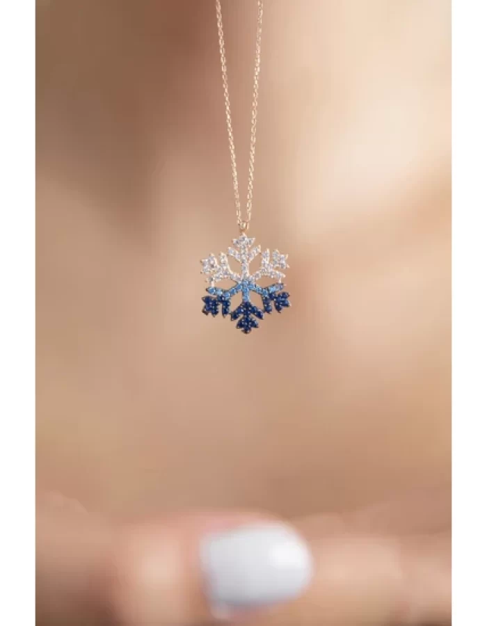 Elika Silver Snowflake Necklace 925